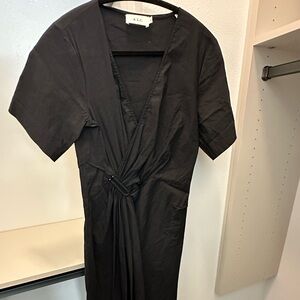 ALC Black Sheath Dress V-neck Short Sleeve